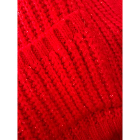 Zara Red Chunky Knit Oversized Cardigan Open Sweater size Large - Picture 5 of 7